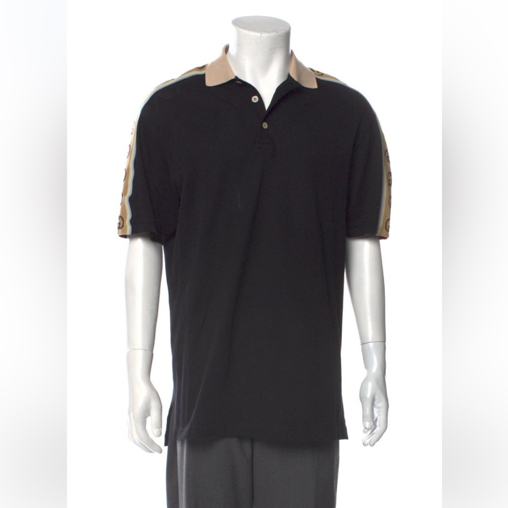 Gucci Polo Black interlocking G sleeve